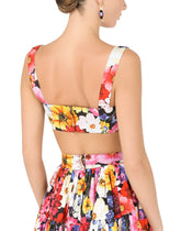 Garden-print poplin top - | Dolce & Gabbana