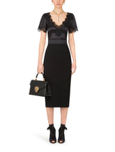 Satin top with lace details - | Dolce & Gabbana