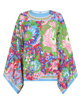 60s-print charmeuse tunic with kimono sleeves - | Dolce & Gabbana