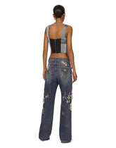 Patchwork denim corset - | Dolce & Gabbana