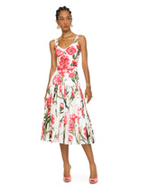 Carnation-print poplin corset - | Dolce & Gabbana