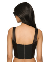 Shiny satin corset top - | Dolce & Gabbana