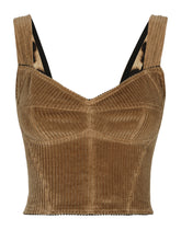 Corduroy corset top - | Dolce & Gabbana