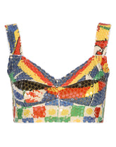 Sequined Carretto-pattern bustier top - | Dolce & Gabbana