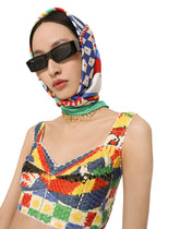 Sequined Carretto-pattern bustier top - | Dolce & Gabbana