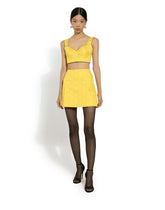 Jacquard corset top with all-over DG logo - | Dolce & Gabbana