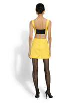 Jacquard corset top with all-over DG logo - | Dolce & Gabbana