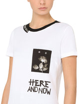 Jersey t-shirt with lettering - | Dolce & Gabbana