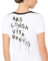 Jersey t-shirt with lettering - | Dolce & Gabbana