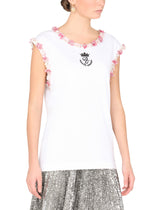 Jersey t-shirt with embroidery - | Dolce & Gabbana