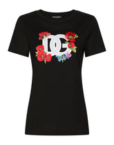 Jersey T-shirt with DG logo - | Dolce & Gabbana