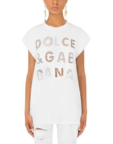Jersey tank top with Dolce & Gabbana print - | Dolce & Gabbana