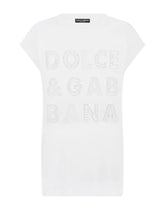 Jersey tank top with Dolce & Gabbana print - | Dolce & Gabbana