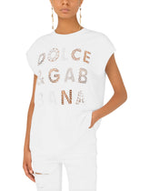 Jersey tank top with Dolce & Gabbana print - | Dolce & Gabbana