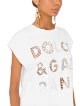 Jersey tank top with Dolce & Gabbana print - | Dolce & Gabbana