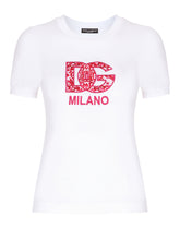 Jersey T-shirt with DG logo patch - | Dolce & Gabbana