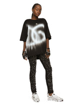 Oversize jersey T-shirt with DG logo print - | Dolce & Gabbana