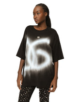 Oversize jersey T-shirt with DG logo print - | Dolce & Gabbana