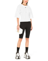 Jersey T-shirt with bustier details and DG embellishment - | Dolce & Gabbana