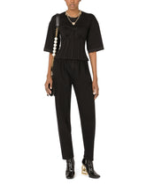 Jersey T-shirt with satin bustier details - | Dolce & Gabbana