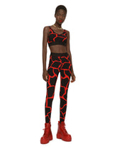 Giraffe-print technical jersey bralette - | Dolce & Gabbana