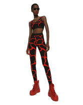 Giraffe-print technical jersey bralette - | Dolce & Gabbana