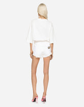 Jersey T-shirt with carnation patch - | Dolce & Gabbana