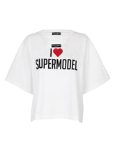Jersey T-shirt with I love super model print - | Dolce & Gabbana