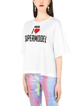 Jersey T-shirt with I love super model print - | Dolce & Gabbana