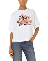 Jersey T-shirt with “Dolce Gabbana” print - | Dolce & Gabbana
