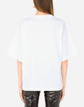 Jersey T-shirt with 90 supermodel print - | Dolce & Gabbana