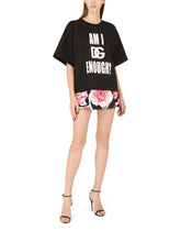 Jersey T-shirt with am I DG enough? print - | Dolce & Gabbana