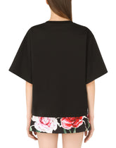 Jersey T-shirt with am I DG enough? print - | Dolce & Gabbana