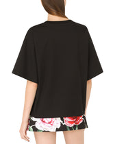 Jersey T-shirt with am I DG enough? print - | Dolce & Gabbana