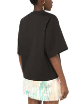 Jersey T-shirt with top model print - | Dolce & Gabbana