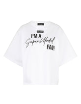 Jersey T-shirt with I'm a super model fan print - | Dolce & Gabbana