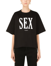 Jersey T-shirt with “Sex” print - | Dolce & Gabbana