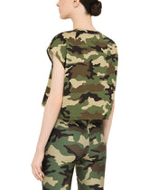 Cropped camouflage-print jersey T-shirt - | Dolce & Gabbana