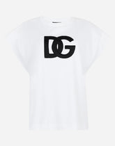 Interlock T-shirt with satin DG patch - | Dolce & Gabbana