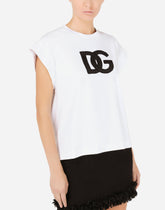 Interlock T-shirt with satin DG patch - | Dolce & Gabbana