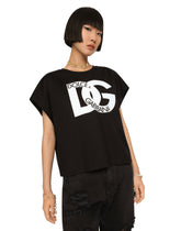 Jersey T-shirt with DG print - | Dolce & Gabbana