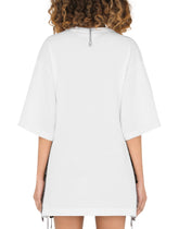 Jersey T-shirt with lacing and 2000 fashion print - | Dolce & Gabbana