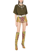 Jersey T-shirt with necklace embellishment - | Dolce & Gabbana