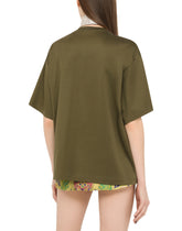 Jersey T-shirt with necklace embellishment - | Dolce & Gabbana