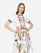 Jersey T-shirt with knot detail - | Dolce & Gabbana