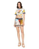 Jersey T-shirt with knot detail - | Dolce & Gabbana