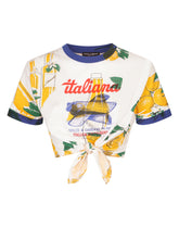 Jersey T-shirt with knot detail - | Dolce & Gabbana