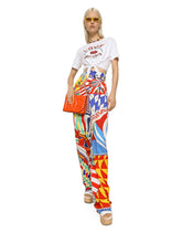 Cropped jersey T-shirt with knot detail - | Dolce & Gabbana