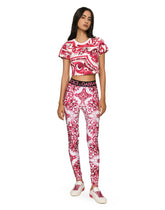 Cropped Majolica-print jersey T-shirt - | Dolce & Gabbana