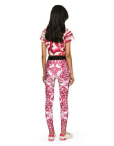 Cropped Majolica-print jersey T-shirt - | Dolce & Gabbana